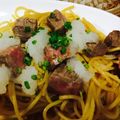 康さん's cooksnap of when they made ボリュームたっぷりのステーキパスタ.