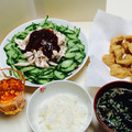 ぴなちゅん's cooksnap of when they made レンジで簡単もう一品　蒸し鶏の梅ソース.