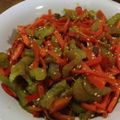 peilian's cooksnap of when they made セロリとにんじんのきんぴら.