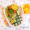 ❤Yukitty❤'s cooksnap of when they made 簡単！デコ（キャラ弁）チェック柄おにぎり.
