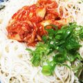 akino26's cooksnap of when they made 簡単アレンジ素麺inキムチ添え.