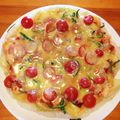 わんでぃー's cooksnap of when they made フライパンde餅ピザ③☆タラモピザ.