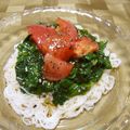 デカちゃん's cooksnap of when they made モロヘイヤとトマトの冷やしぶっかけ麺.