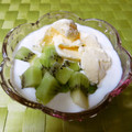 kemeta's cooksnap of when they made 食後のデザート☆アイスヨーグルトキウイ.