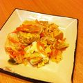 nessesaire's cooksnap of when they made 高野豆腐のキムチ卵とじ.