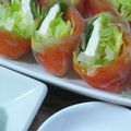 や～たん食堂's cooksnap of when they made 鮭とクリームチーズの生春巻き.