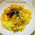 まめぐろりあ's cooksnap of when they made 春キャベツたっぷり♪たらこのパスタ.