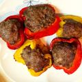 由梨ママ♪'s cooksnap of when they made カラフルパプリカの肉詰め.