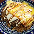 YUKIKI☆'s cooksnap of when they made お好み焼き風な♪オムそば飯.