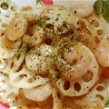 agak's cooksnap of when they made 簡単★むきえび＆れんこんのオイマヨ炒め.
