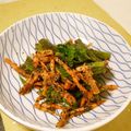 大魔女's cooksnap of when they made つるなと人参の胡麻味噌和え.