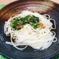 20日だいこん's cooksnap of when they made さっぱり★梅とオクラのそうめん.