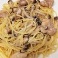 ぴちおさん's cooksnap of when they made 鶏肉たっぷり!!クリームパスタ.