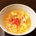 tanamy's cooksnap of when they made トマト、鶏ささみ、玉葱、卵のスープ.