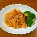 kiriken120's cooksnap of when they made 簡単海老のトマトクリームパスタ.