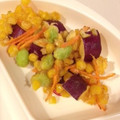 mayumayoo's cooksnap of when they made コーンと枝豆とさつまいものかきあげ☆.