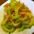 おひなぁさん's cooksnap of when they made ゴーヤと桜海老の胡麻油炒め.