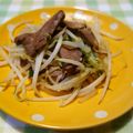 みんとこ's cooksnap of when they made 鶏ハツもやしパクチー炒め.