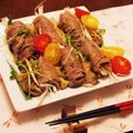 白玉☆'s cooksnap of when they made 冷しゃぶの香味野菜巻き　焼きナス添え.