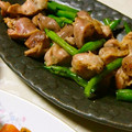 Snow＊Love's cooksnap of when they made 砂肝といんげんの炒め物.