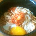 みほぼー's cooksnap of when they made ＊納豆＋キムチそうめん＊.