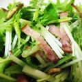 クックK125SE☆'s cooksnap of when they made カリカリベーコン入り♪ゴーヤと水菜サラダ.