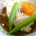 ChakoCoral's cooksnap of when they made 簡単！ナス、オクラ、挽肉のドライカレー.