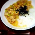 あっくん☃'s cooksnap of when they made とろ～り卵のお粥あん☆親子丼風バージョン.