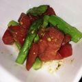 mipoyo's cooksnap of when they made アスパラとトマトのバジル和え.