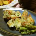 ガメコ's cooksnap of when they made 竹輪とアスパラの磯辺揚げ.