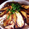 いぬころん's cooksnap of when they made ■細切りなす＆チャーシューのピリ辛素麺.