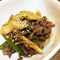 さくらこだよ。's cooksnap of when they made 焼肉のたれで たけのこと牛肉の炒め焼き.