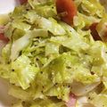 マカロニ公爵's cooksnap of when they made ｷｬﾍﾞﾂとｳｲﾝﾅｰのｺﾝｿﾒ炒め.