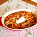 komutatata's cooksnap of when they made おもてなしにも◎ビーフトマトスープパスタ.
