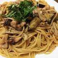 Yukanonkun's cooksnap of when they made 鶏肉と舞茸のパスタ♪.
