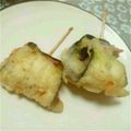 70cafe's cooksnap of when they made 茄子と大葉ベーチー串天♪ピリ辛おろしで♪.