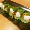 トクライ's cooksnap of when they made スモークサーモン・チーズ・青じその前菜風.
