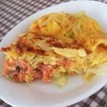 …Yuki's cooksnap of when they made ◆鮭とキャベツのスパニッシュオムレツ◆.