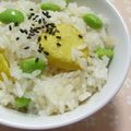 caramel-cookie's cooksnap of when they made 栗☆枝豆☆ご飯.