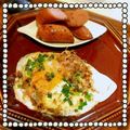 海理ママ's cooksnap of when they made ねぎ・おかかタップリ♡目玉焼き.