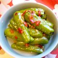 Satoco❋'s cooksnap of when they made しし唐辛子の醤油漬け゜+｡.