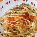 もく介's cooksnap of when they made 濃厚♪レンジで簡単！納豆バタマヨうどん♡.