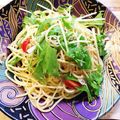 amiromika's cooksnap of when they made しらすと水菜の冷製ﾊﾟｽﾀ♪.