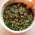 しゅうゆうけいはる母's cooksnap of when they made モロヘイヤ納豆トマト【離乳食後期〜も！】.