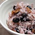 もこりこ's cooksnap of when they made 子供が大好きな★黒豆ご飯　うめ風味.