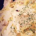 はなきたく's cooksnap of when they made 鶏肉としめじのクリームパスタ.