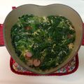 てんひろ's cooksnap of when they made 簡単！ほうれん草のスープ「ポパイ煮」.