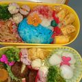 moriyome's cooksnap of when they made 夏のキャラ弁❈かき氷おにぎり.