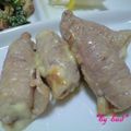 つぼみん's cooksnap of when they made 山芋の豚肉チーズ巻き～梅わさび風味～.