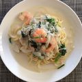 mame213's cooksnap of when they made ツナと玉ねぎほうれん草のパスタ.
